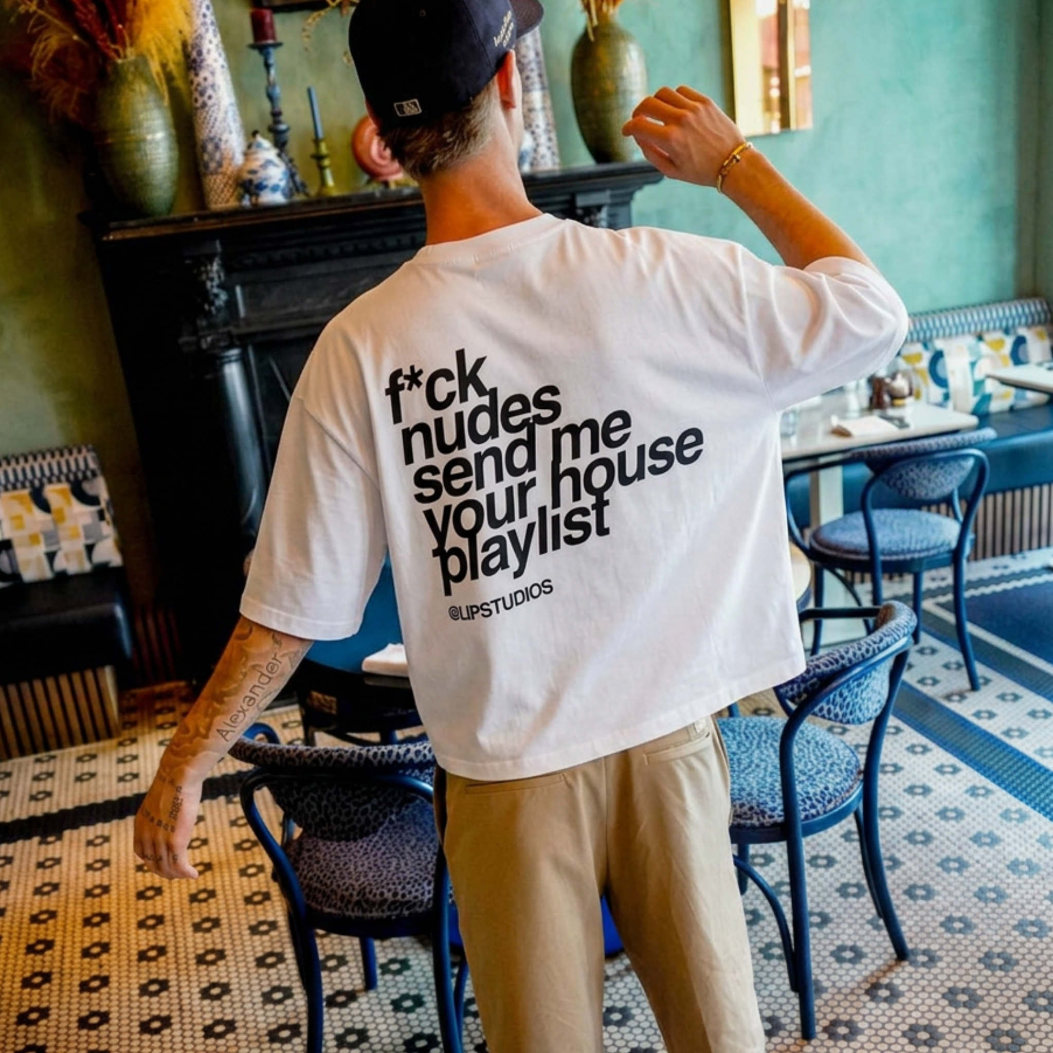 F*ck Nudes Tee - White - Black
