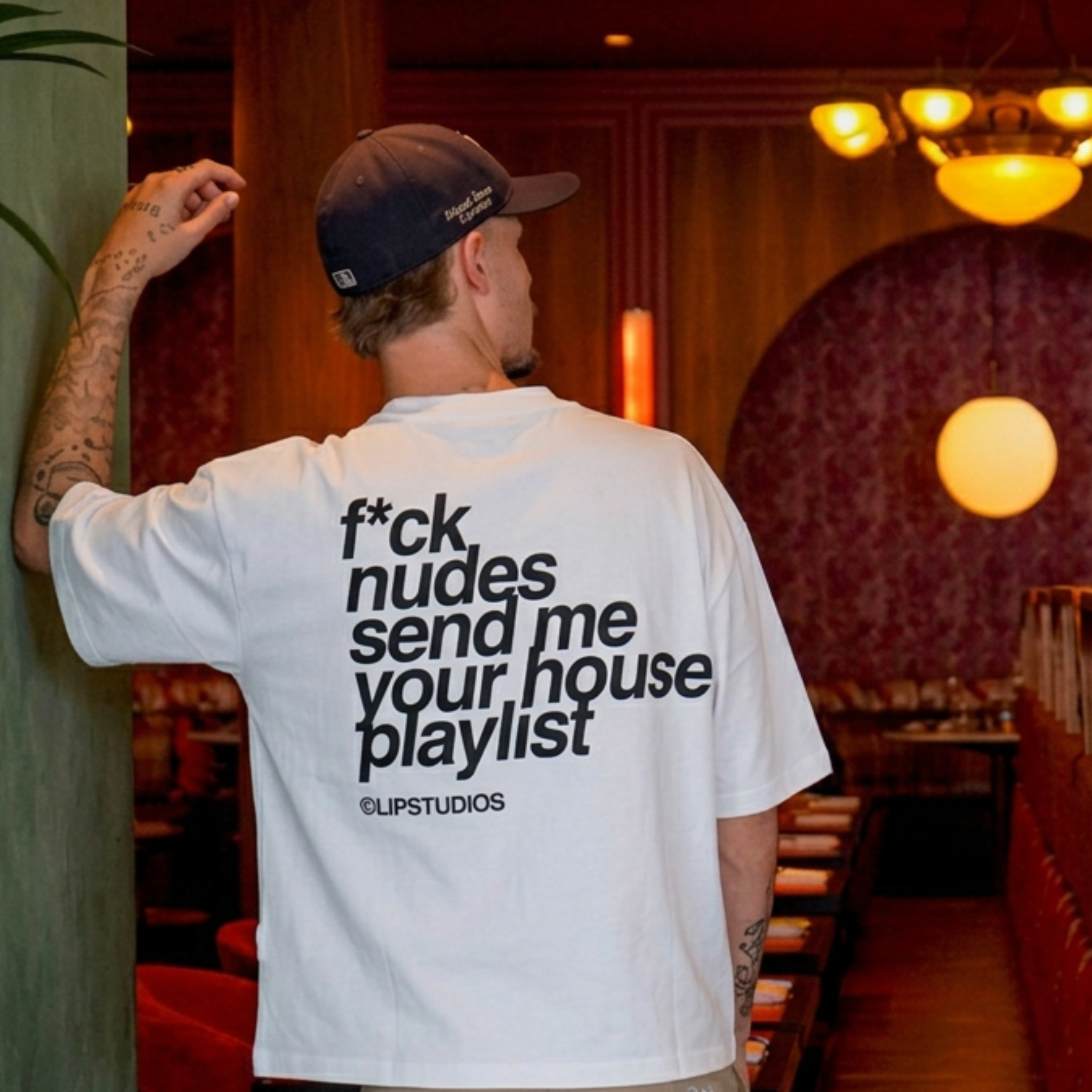 F*ck Nudes Tee - White - Black