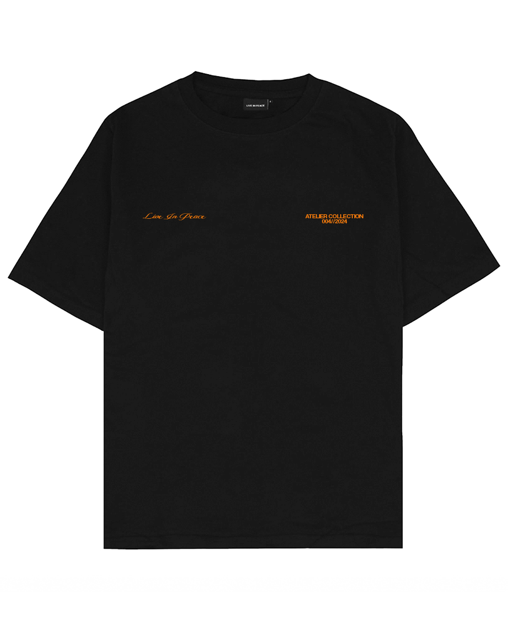 PRETTY GIRLS LOVE HOUSE MUSIC TEE ORANGE [BLACK]