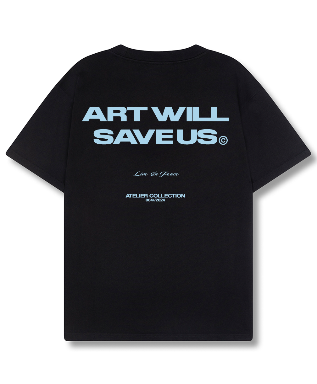 ART WILL SAVE US TEE BBY BLUE [BLACK]