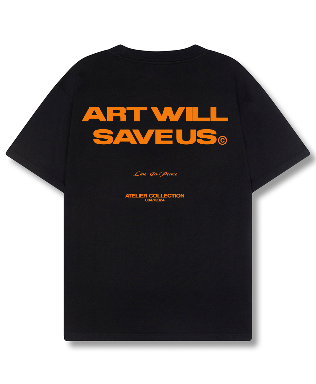 ART WILL SAVE US ORANGE [BLACK]