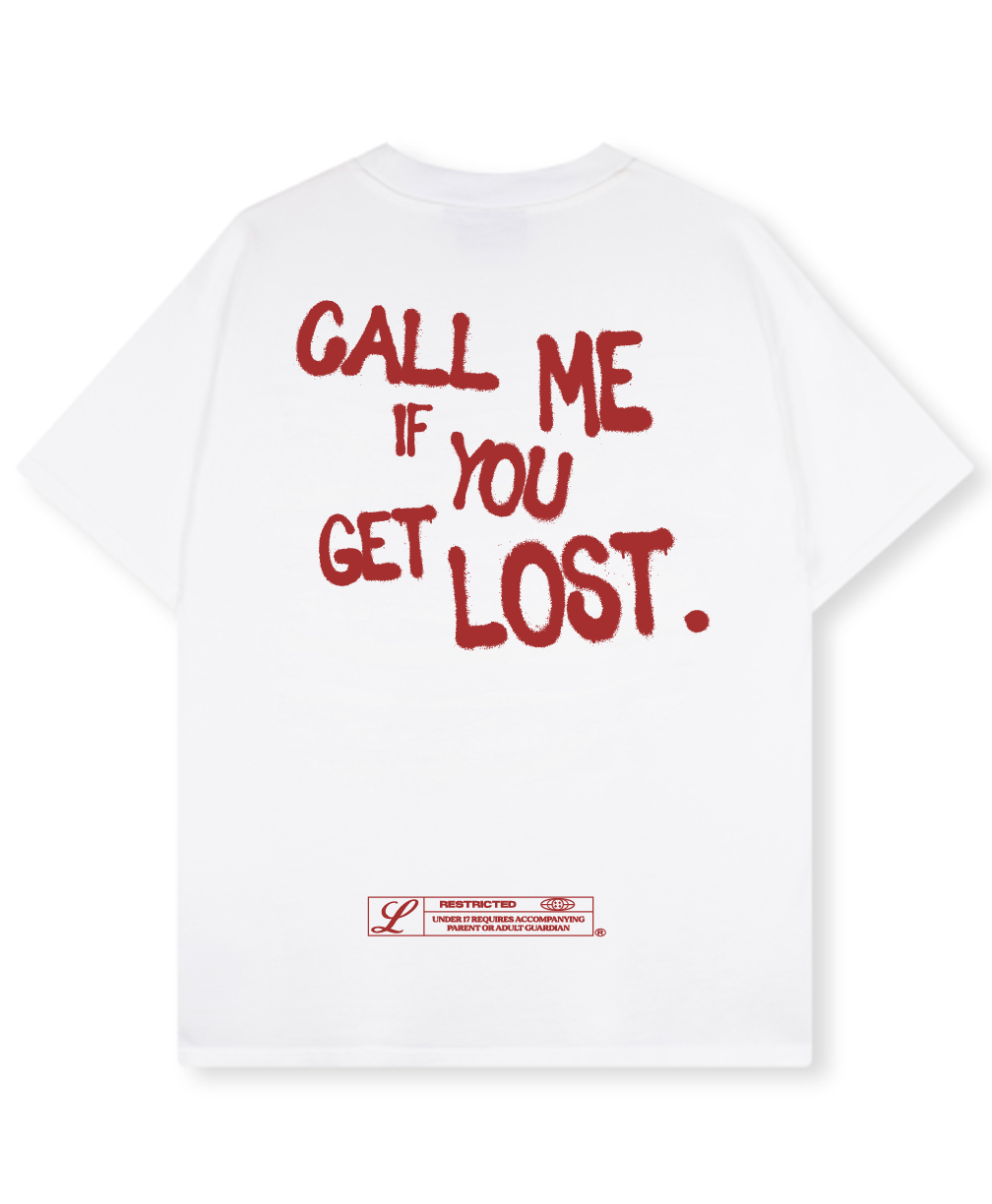 CALL ME IF YOU GET LOST TEE RED [WHITE]