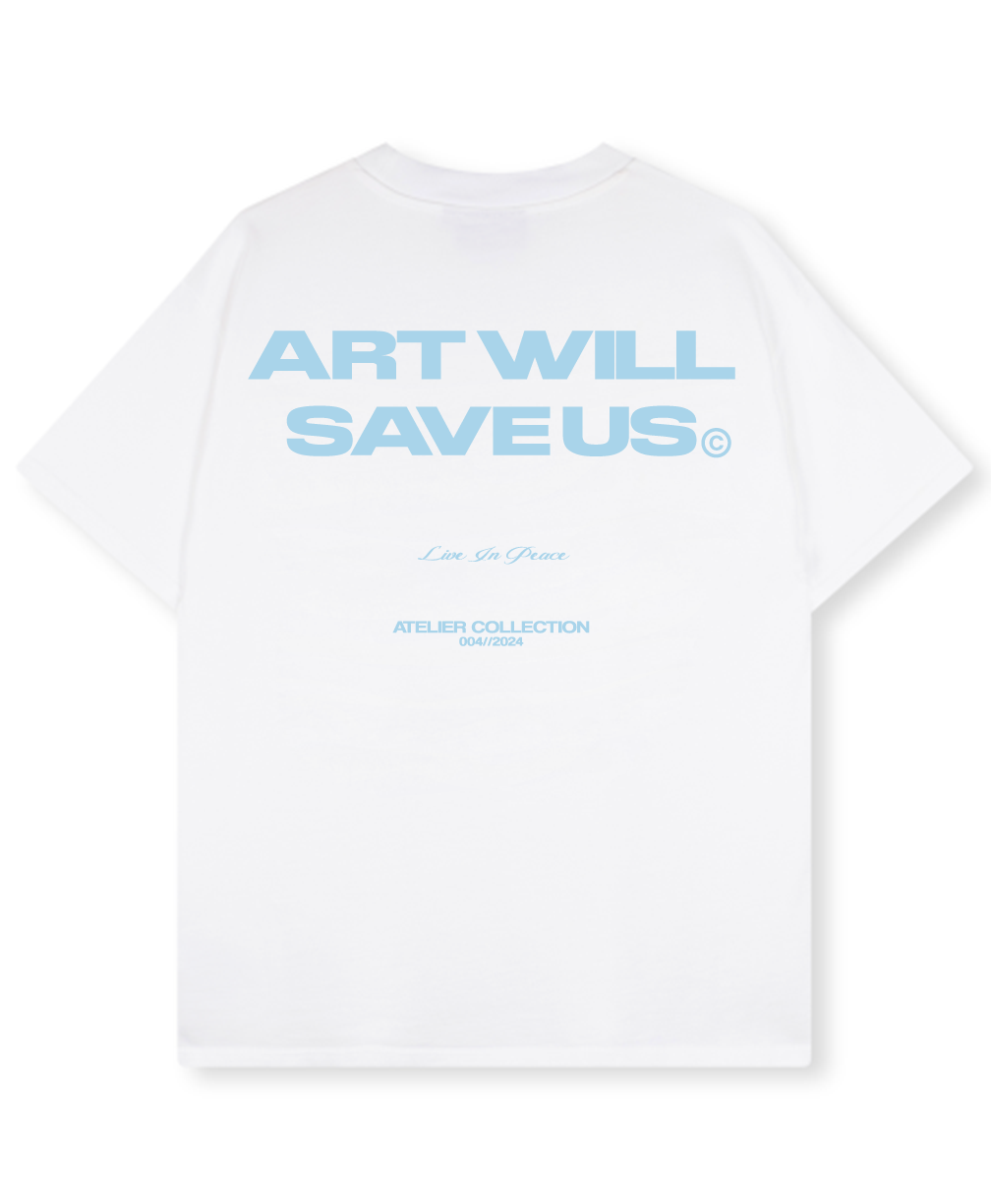 ART WILL SAVE US TEE BBY BLUE [WHITE]