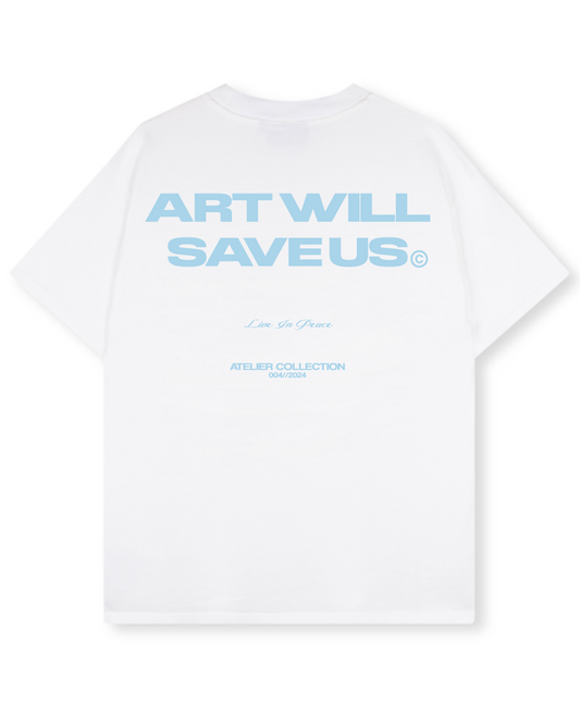 ART WILL SAVE US TEE BBY BLUE [WHITE]