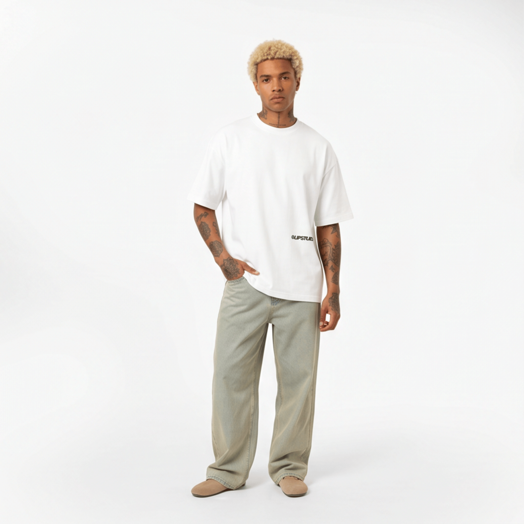 SS26 Tee - White - Black