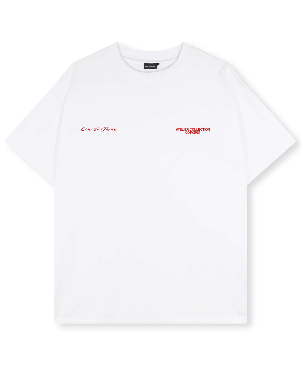 PRETTY GIRLS LOVE HOUSE MUSIC TEE RED [WHITE]