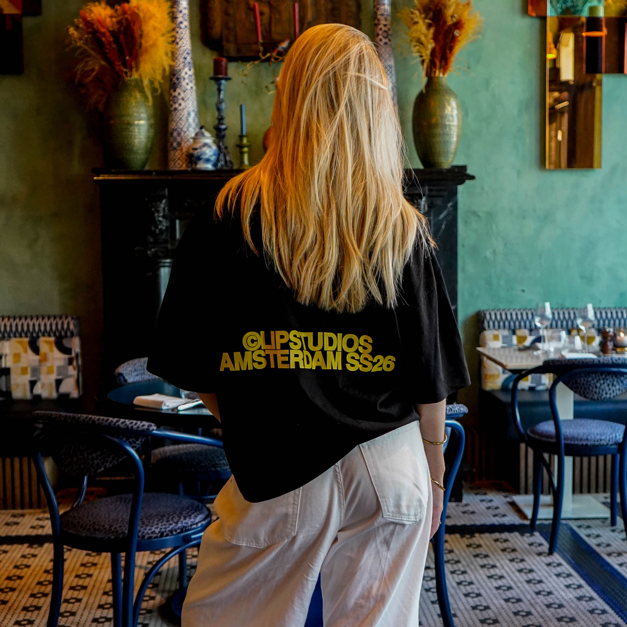 Ss26 Tee - Black - Yellow