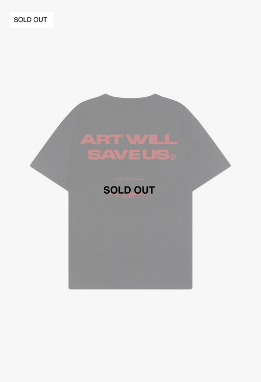 ART WILL SAVE US TEE RED [BLACK]