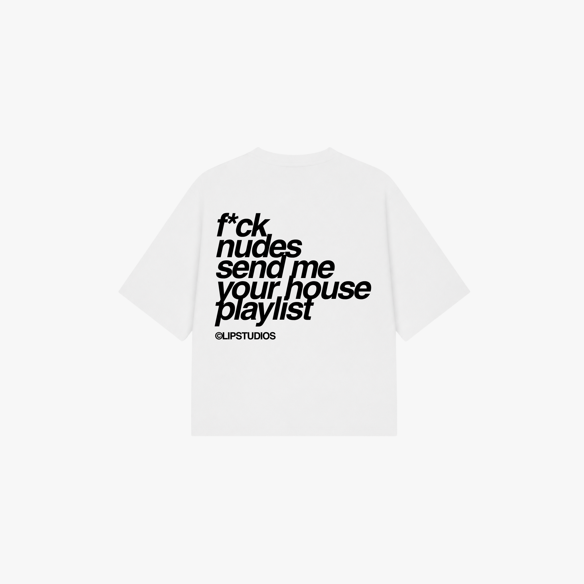 F*ck Nudes Tee - White - Black