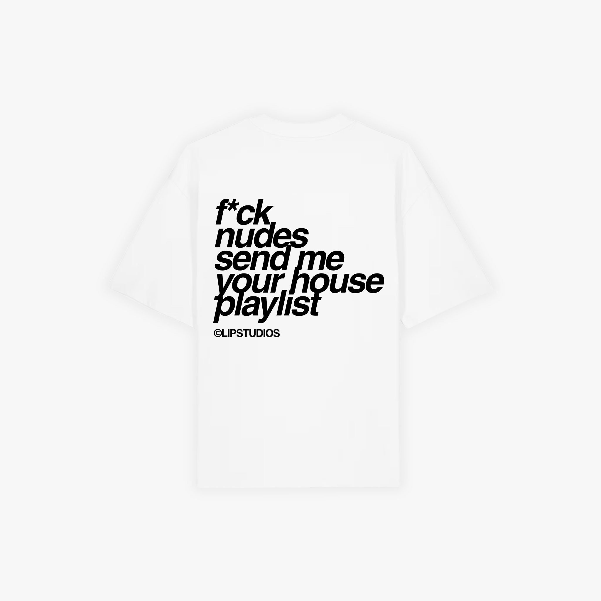 F*ck Nudes Tee - White - Black