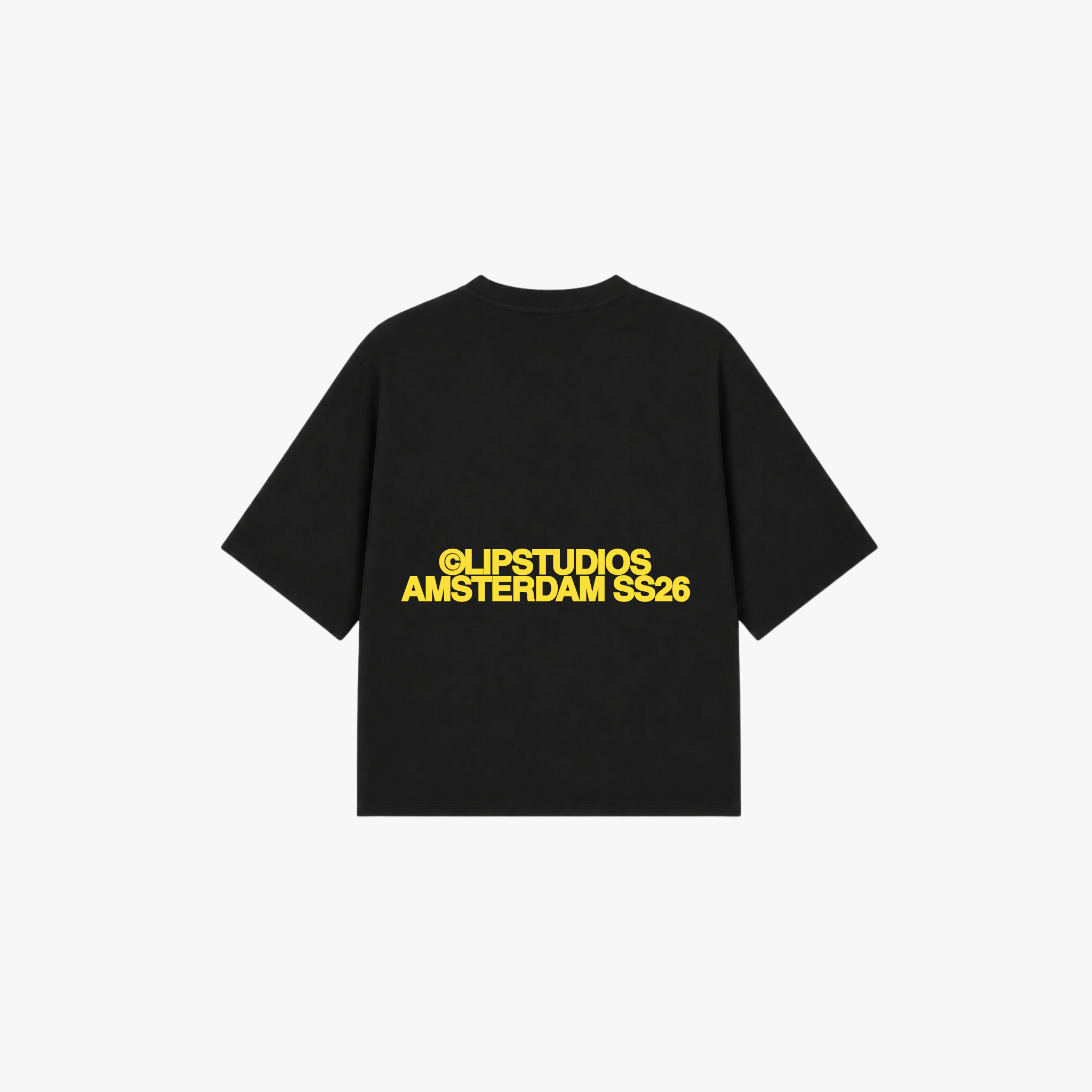 Ss26 Tee - Black - Yellow
