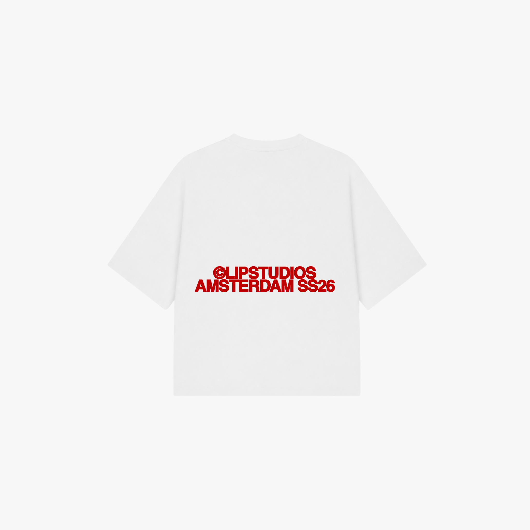 SS26 Tee - White - Red