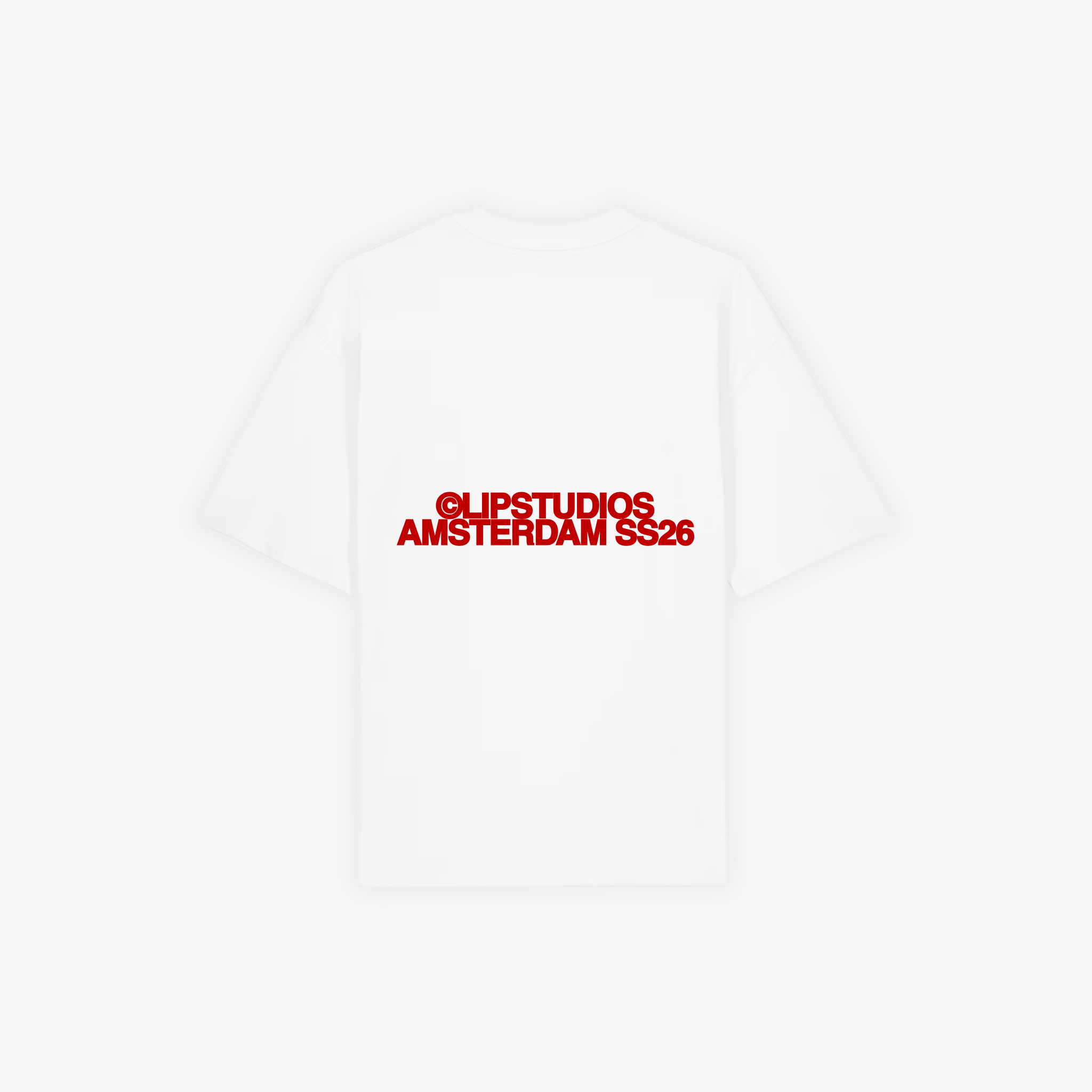 SS26 Tee - White - Red