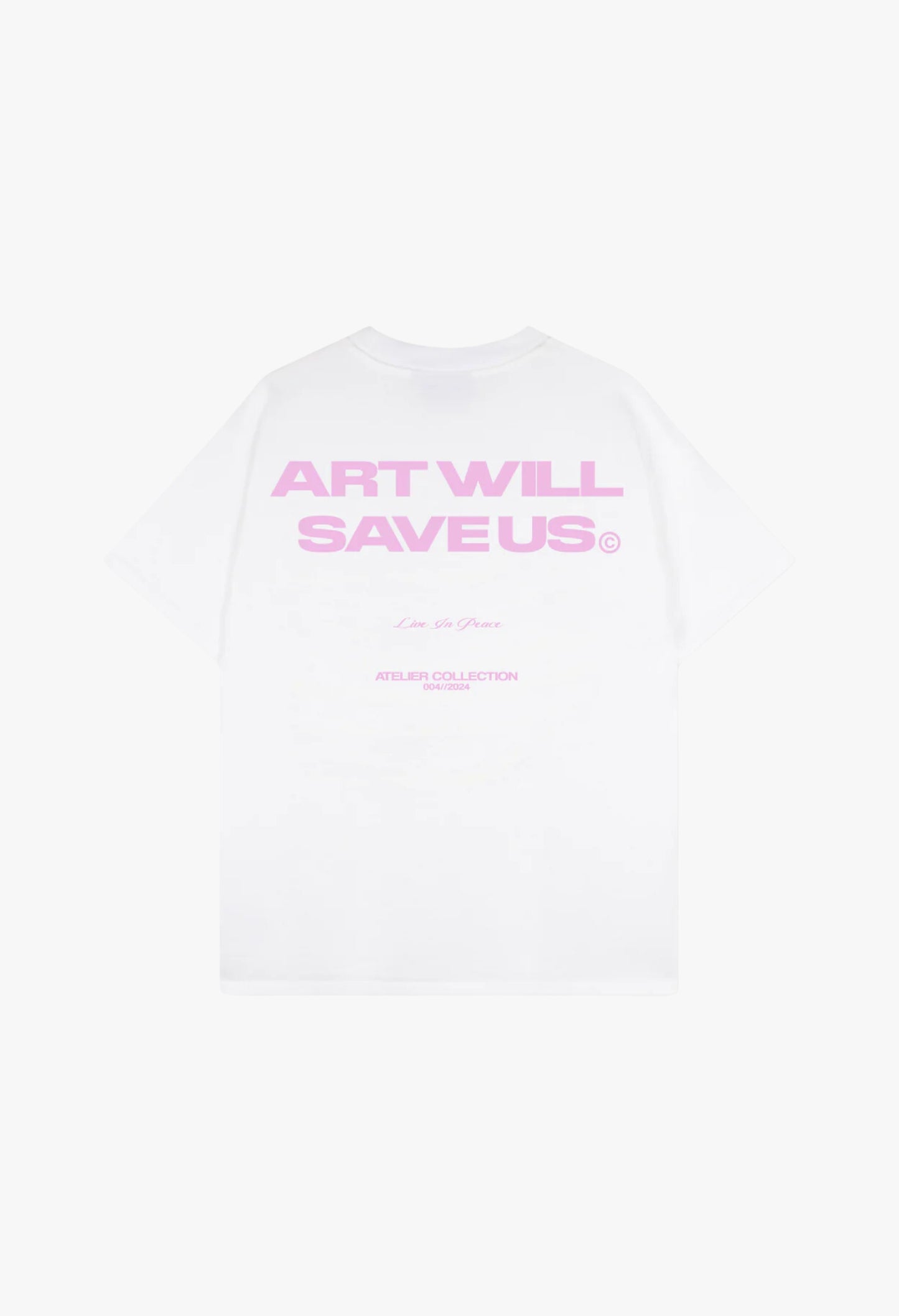 ART WILL SAVE US TEE PINK [WHITE]