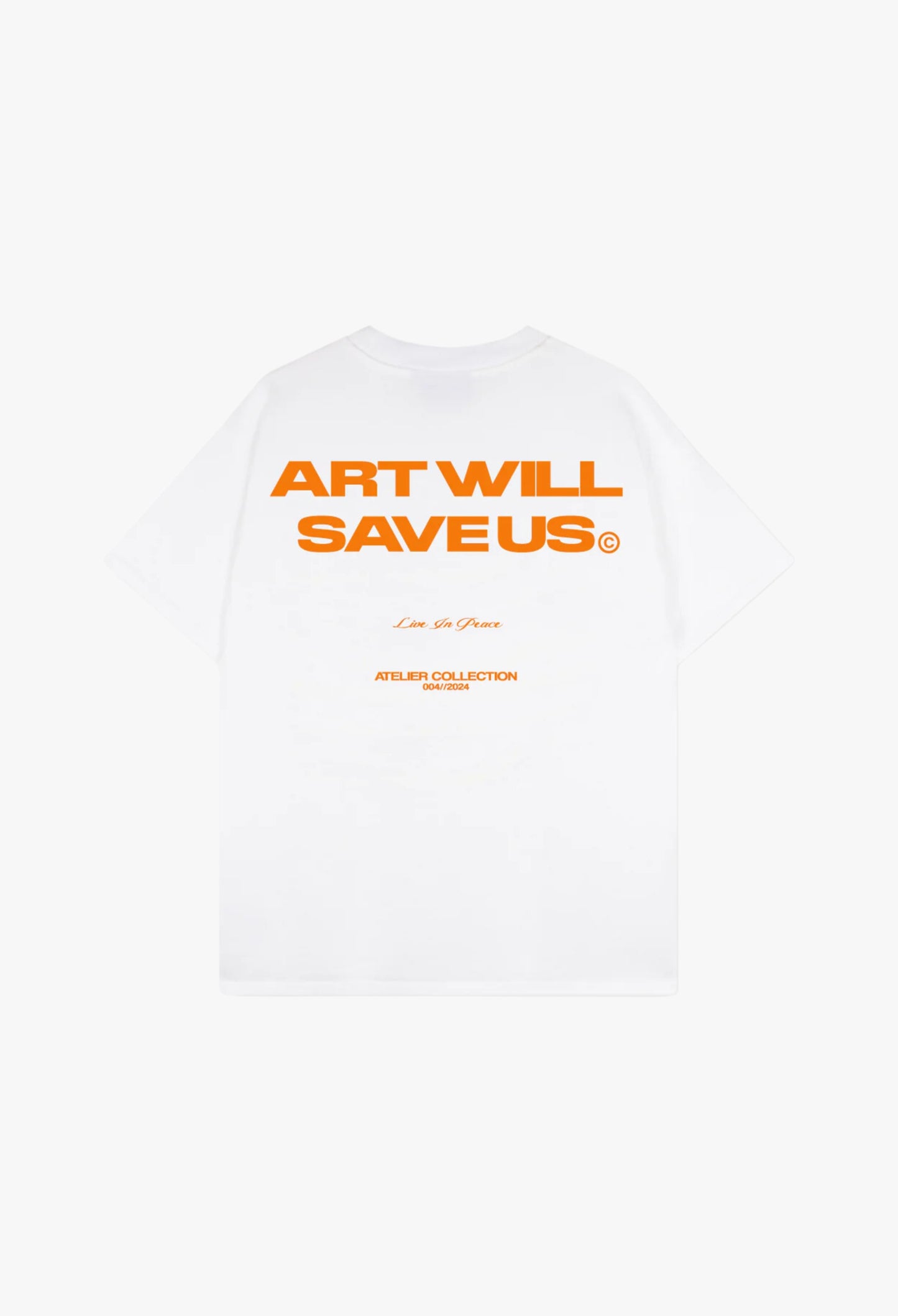 ART WILL SAVE US TEE ORANGE [WHITE]