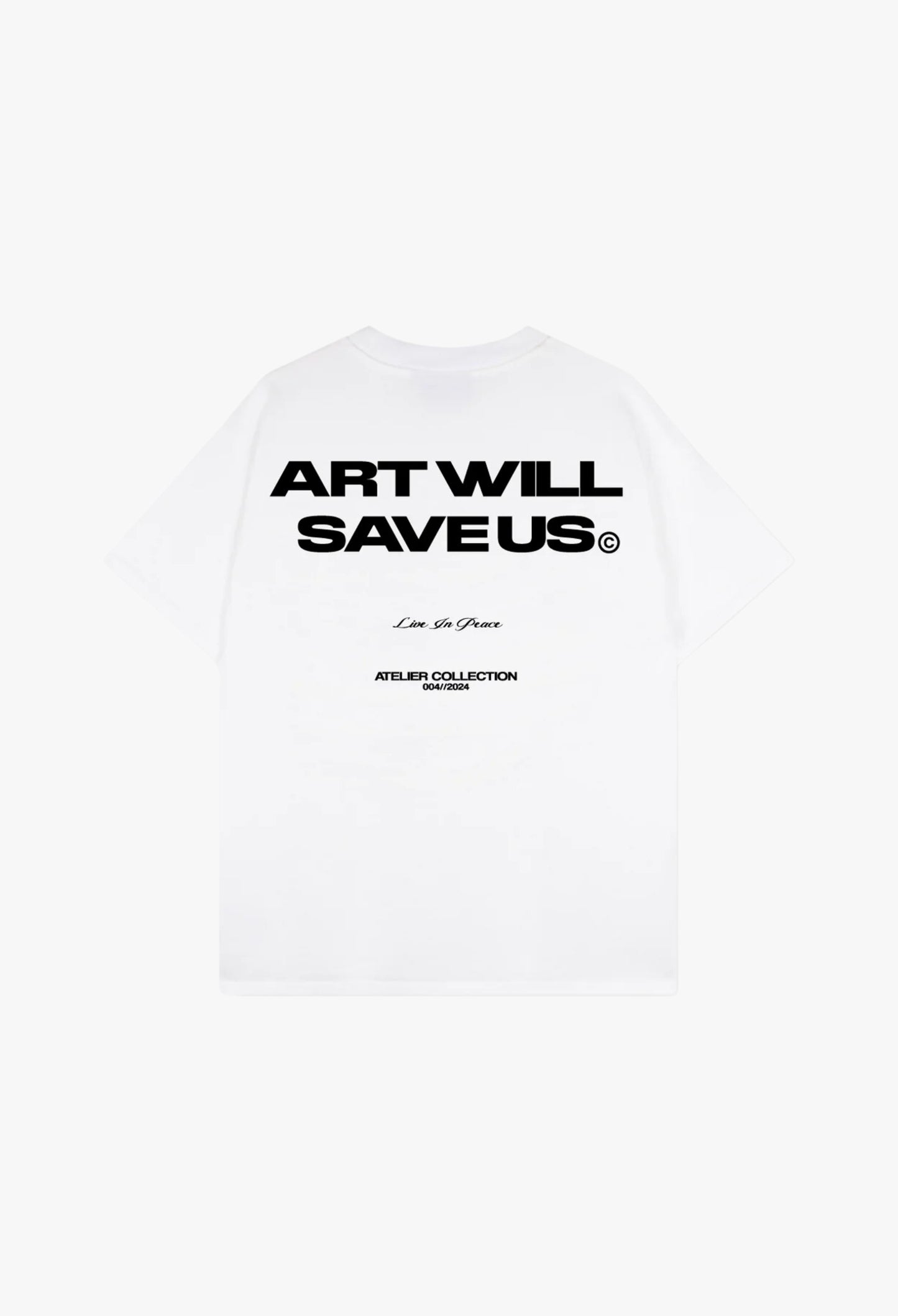 ART WILL SAVE US TEE BLACK [WHITE]