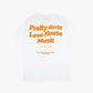 PRETTY GIRLS LOVE HOUSE MUSIC TEE ORANGE [WHITE]