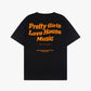 PRETTY GIRLS LOVE HOUSE MUSIC TEE ORANGE [BLACK]